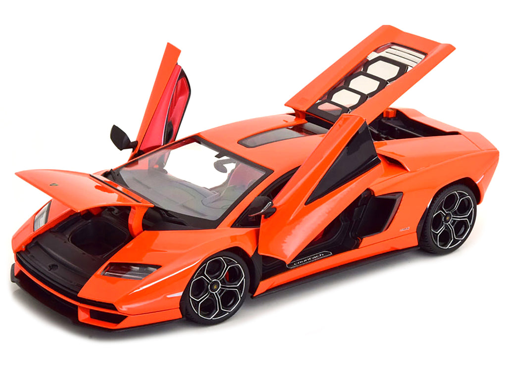 Lamborghini Countach LPI 800-4 Orange with Red Interior "Special Edition" 1/18 Diecast Model Car by Maisto - image 2