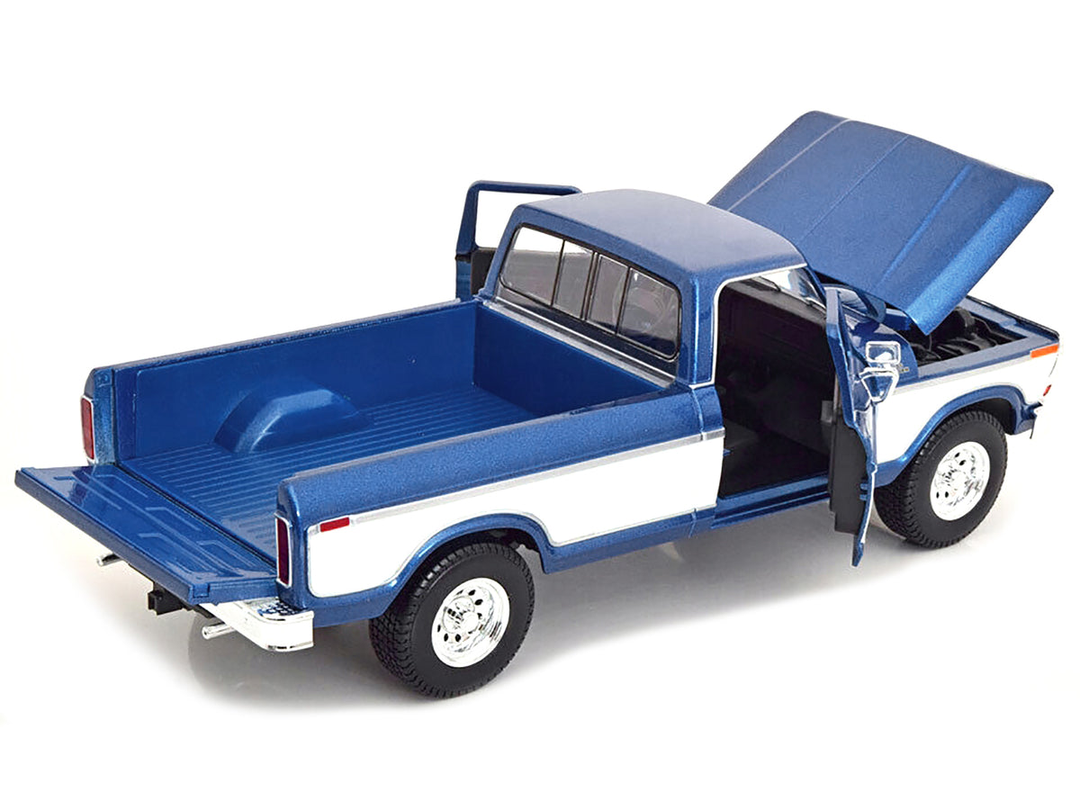 1979 Ford F-150 Ranger Pickup Truck Blue Metallic and Cream "Special Edition" 1/18 Diecast Model Car by Maisto - image 3