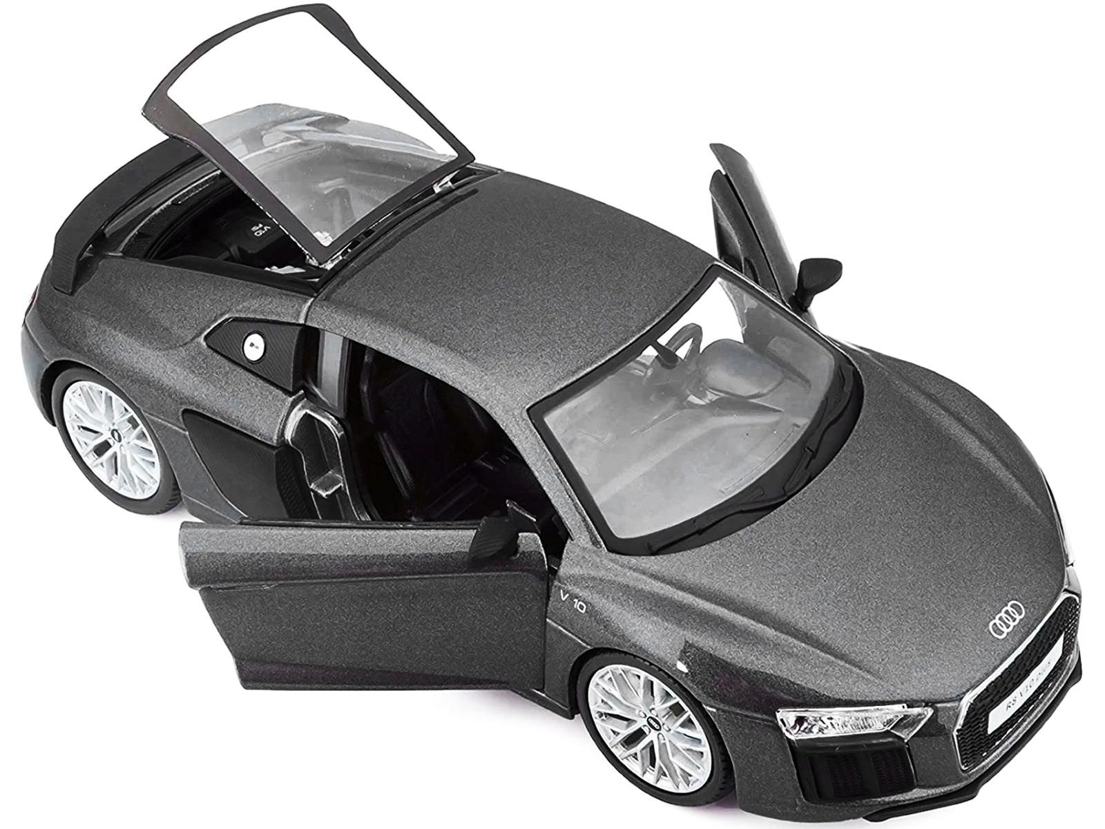 Audi R8 V10 Plus Gray Metallic "Special Edition" 1/24 Diecast Model Car by Maisto - image 3