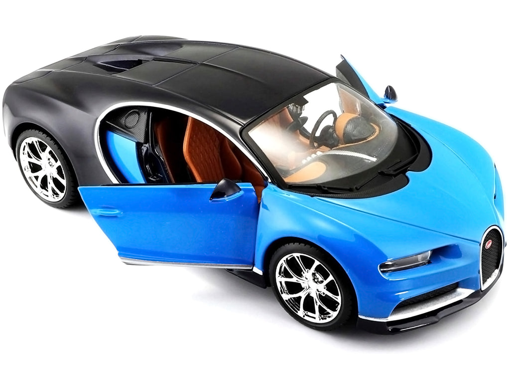Bugatti Chiron Blue and Dark Blue 1/24 Diecast Model Car by Maisto - image 2