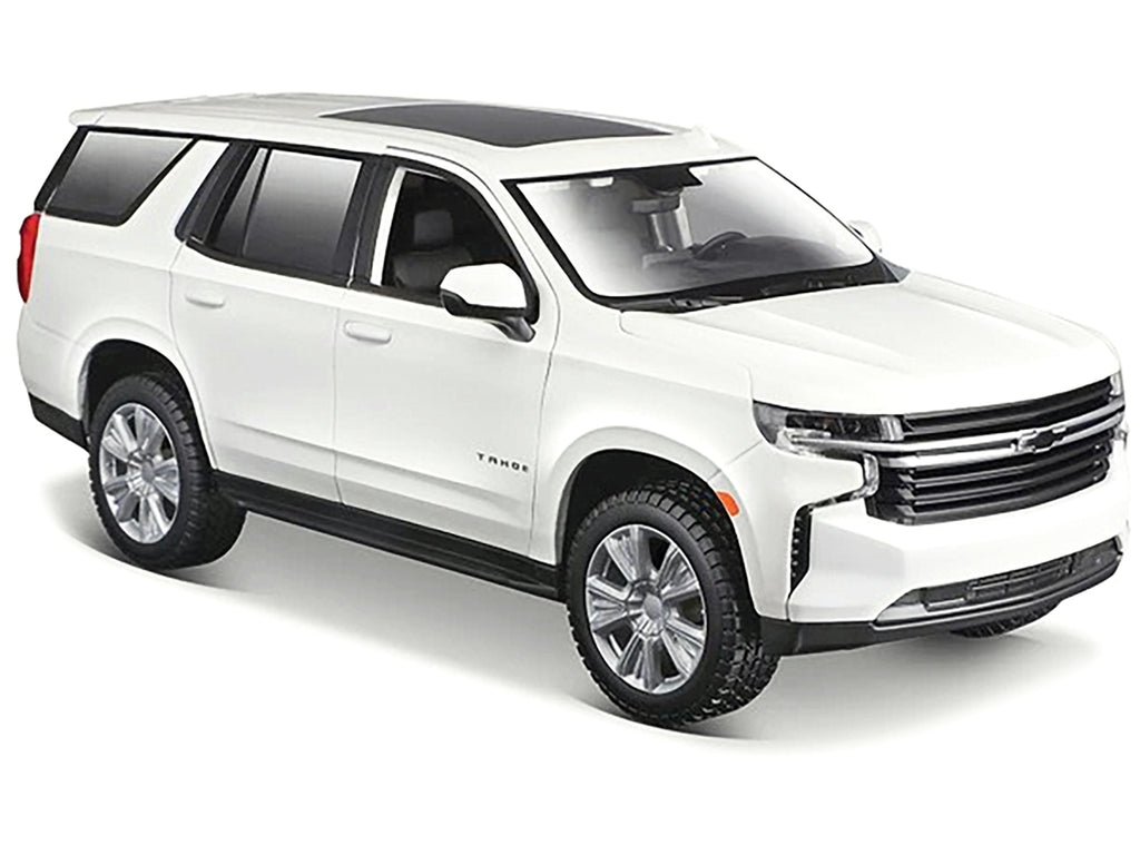 2021 Chevrolet Tahoe White with Sunroof "Special Edition" 1/26 Diecast Model Car by Maisto - image 2
