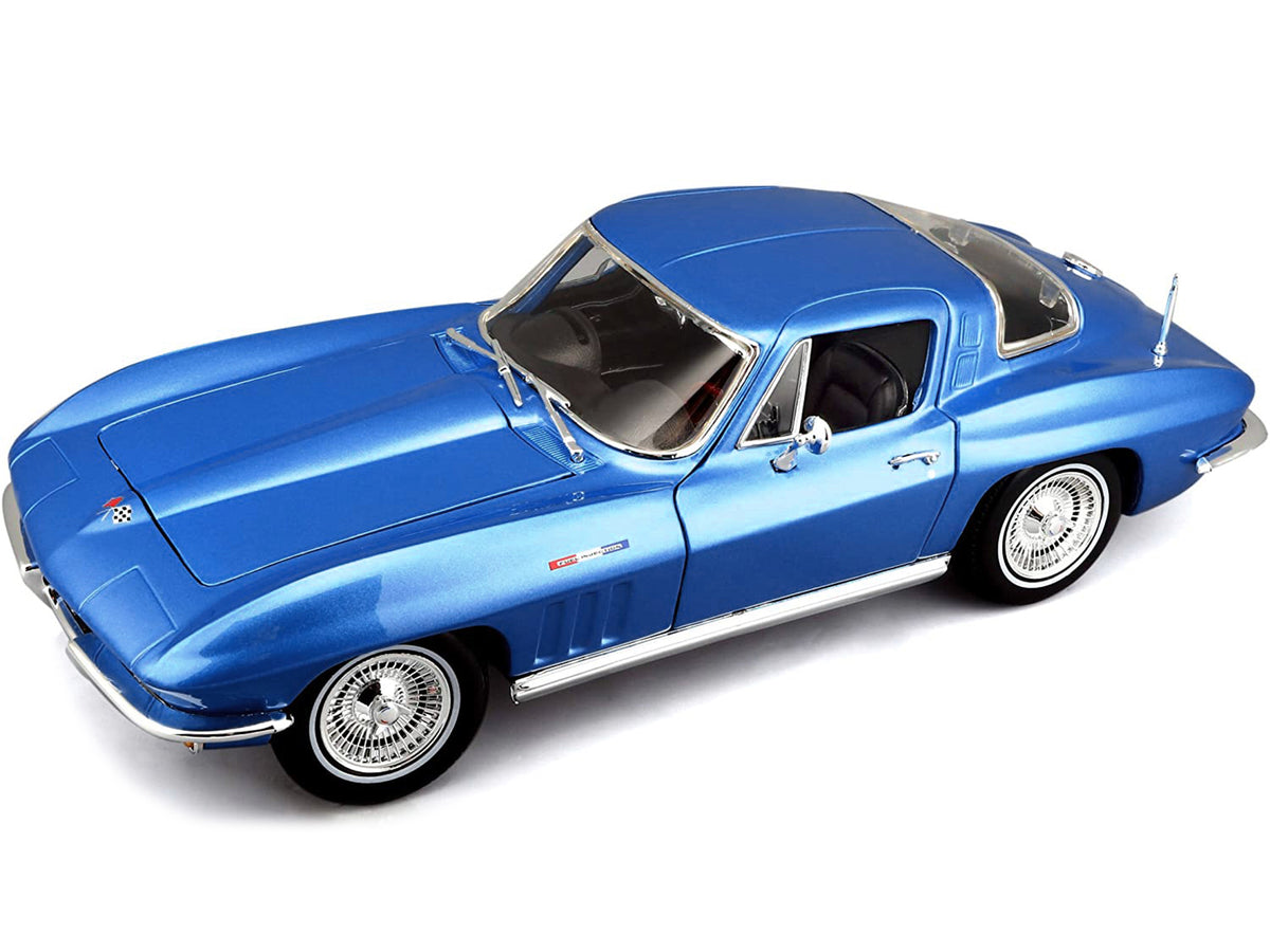 1965 Chevrolet Corvette Blue Metallic 1/18 Diecast Model Car by Maisto - image 2