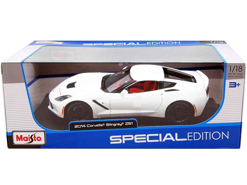 2014 Chevrolet Corvette Stingray C7 Z51 White 1/18 Diecast Model Car by Maisto - image 3