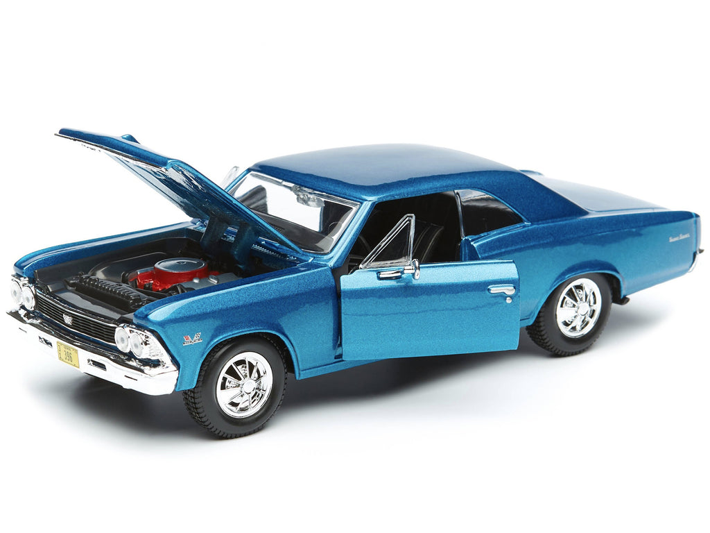 1966 Chevrolet Chevelle SS 396 Blue Metallic 1/24 Diecast Model Car by Maisto