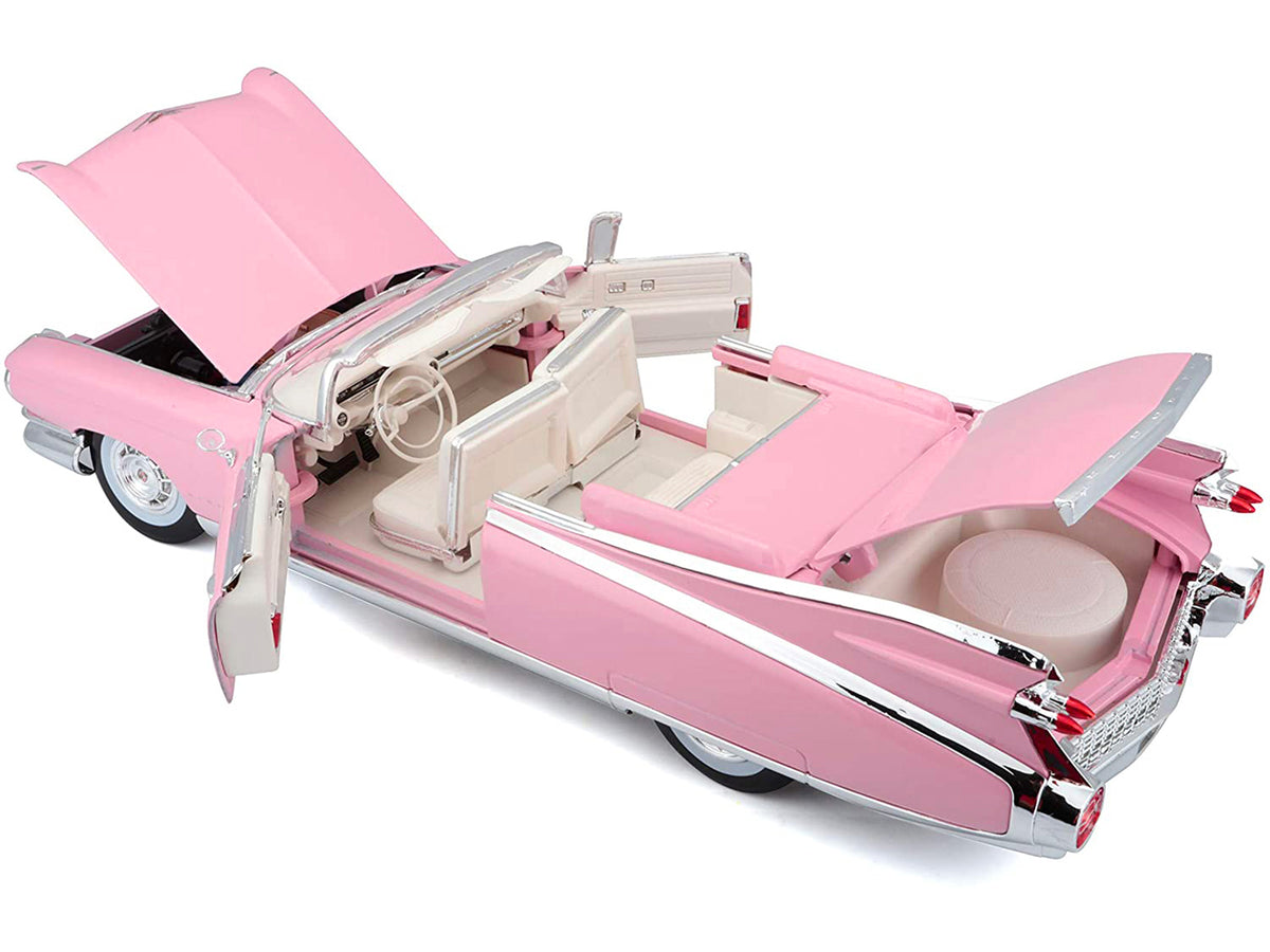 1959 Cadillac Eldorado Biarritz Convertible Pink 1/18 Diecast Model Car by Maisto - image 2
