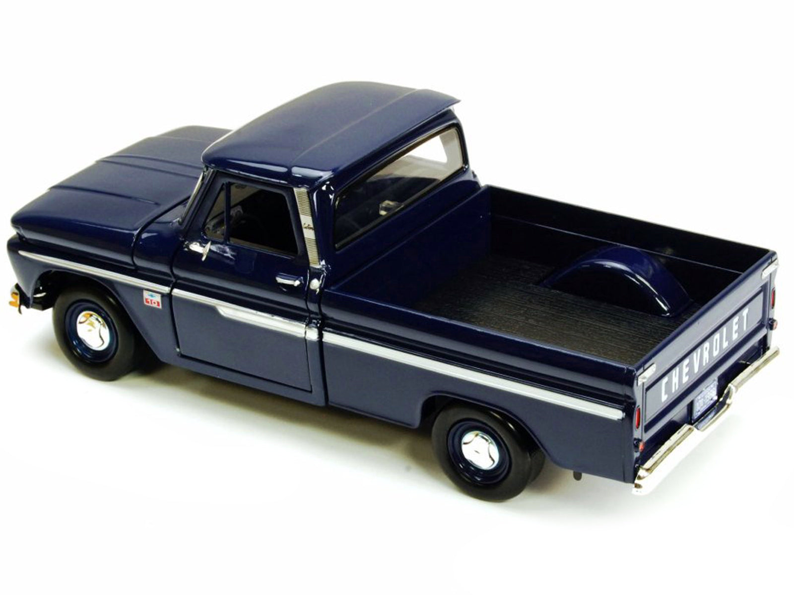 1966 Chevrolet C10 Fleetside Pickup Truck Dark Blue 1/24 Diecast Car Model by Motormax - image 2