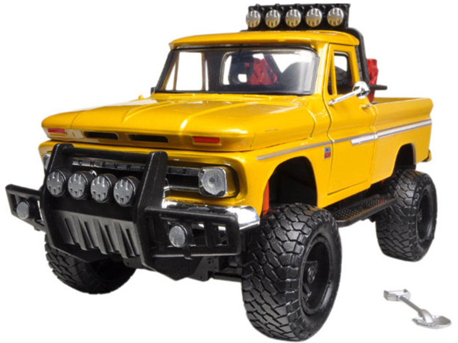 1966 Chevrolet C10 Fleetside Pickup Truck Off Road Yellow 1/24 Diecast Model by Motormax - image 2