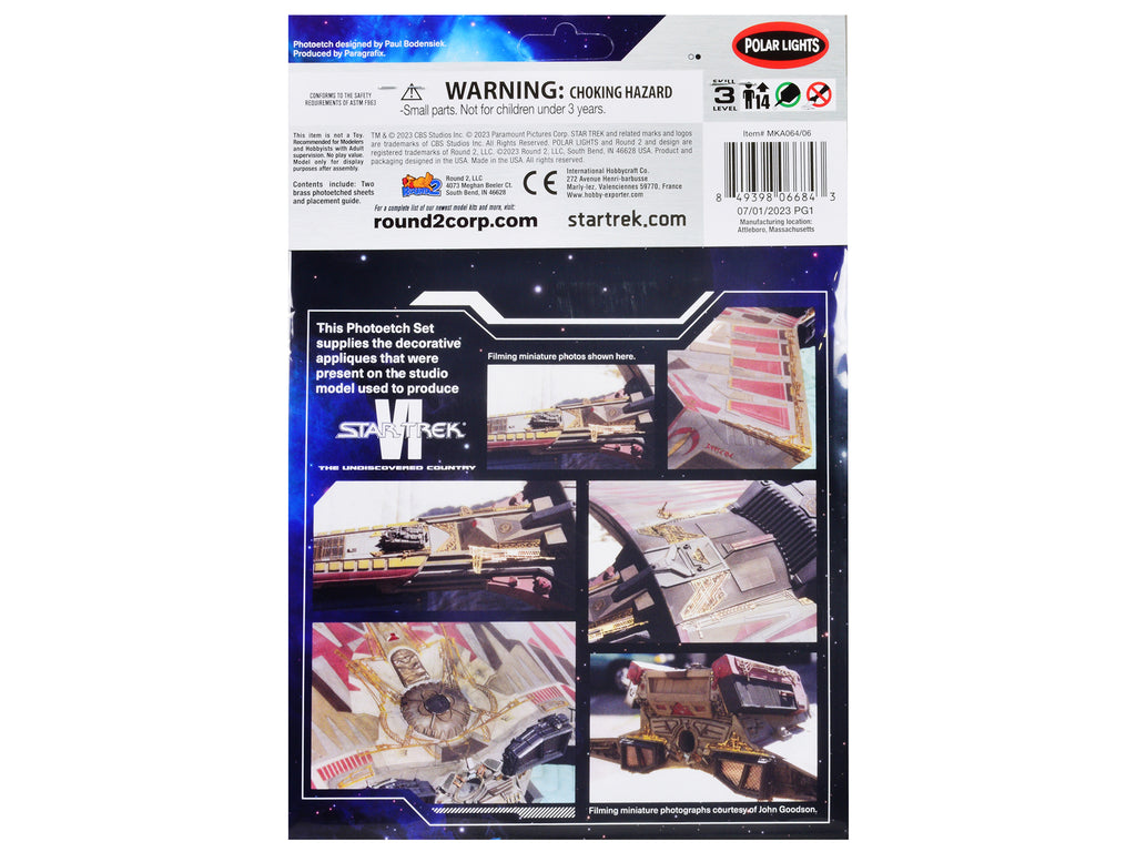 Photoetch Set for Klingon Kronos One Spaceship "Star Trek VI: The Undiscovered Country" (1991) Movie 1/350 Scale by Polar Lights - image 2