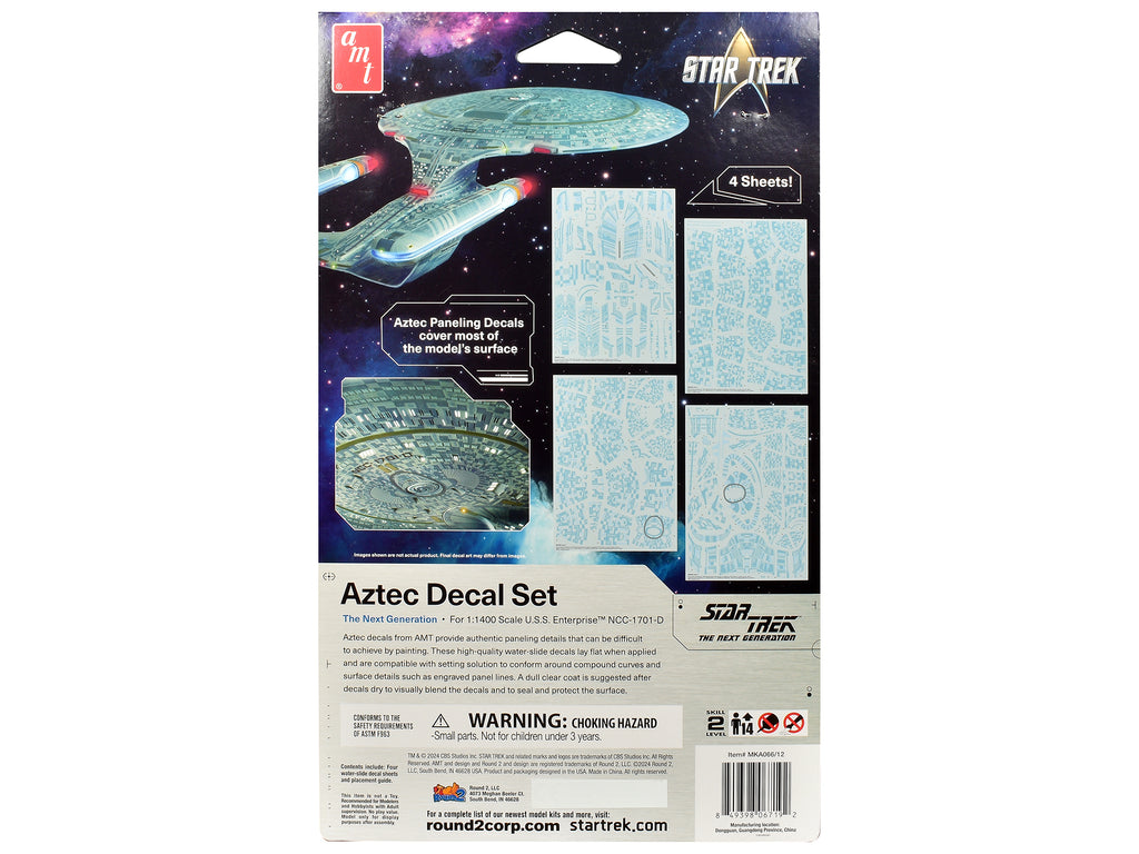 "Star Trek: The Next Generation" U.S.S. Enterprise NCC-1701-D Aztec Decal Set 1/1400 Scale by AMT - image 2
