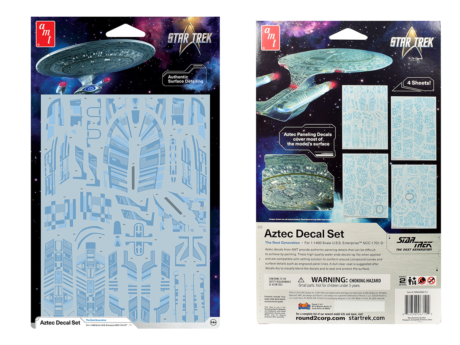 "Star Trek: The Next Generation" U.S.S. Enterprise NCC-1701-D Aztec Decal Set 1/1400 Scale by AMT - image 3
