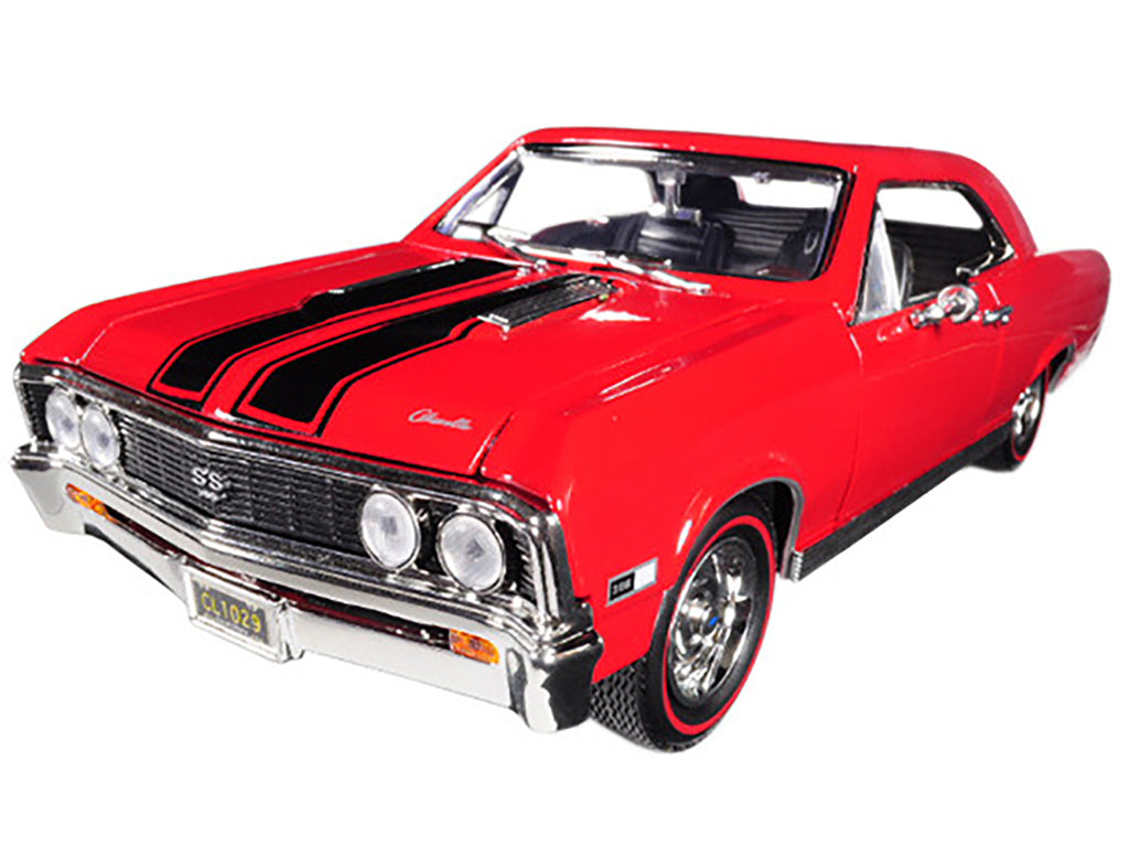 1967 Chevrolet Chevelle SS 396 Red with Black Stripes 1/18 Diecast Model Car by Motormax - image 2