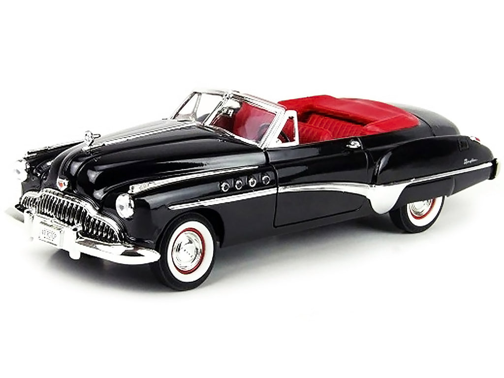 1949 Buick Roadmaster Black with Red Interior 1/18 Diecast Model Car by Motormax - image 2