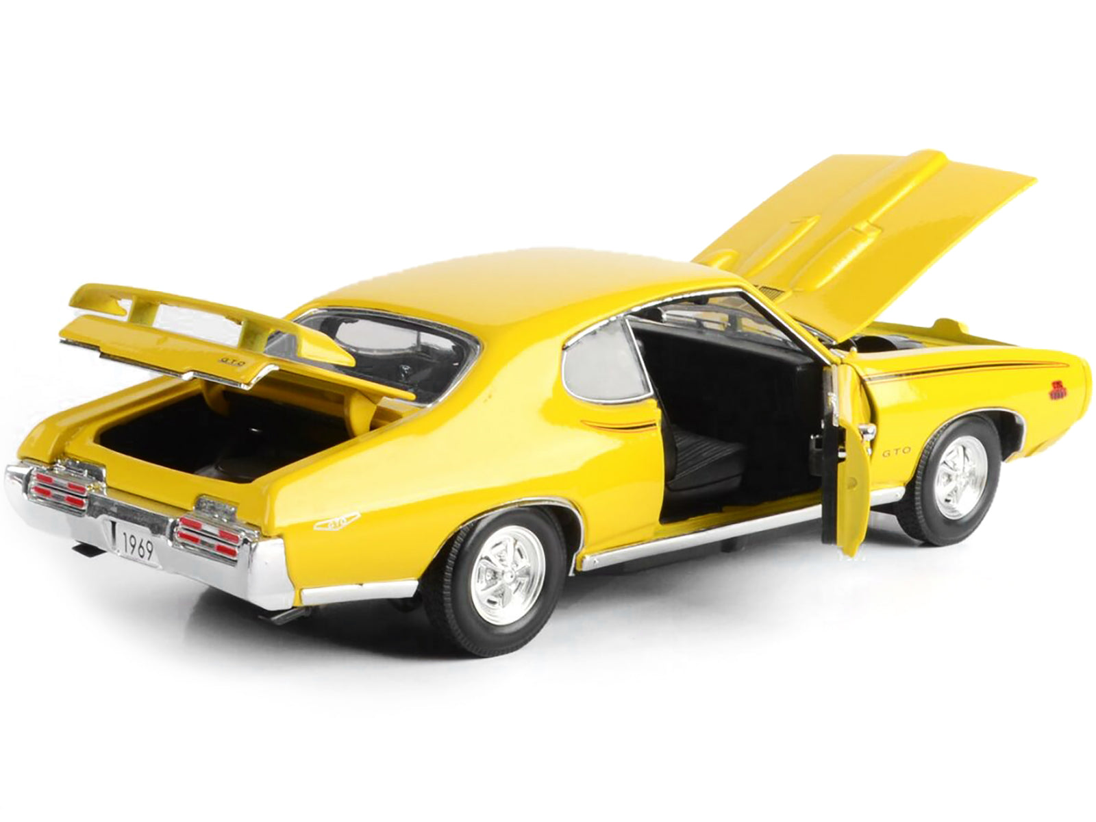 1969 Pontiac GTO Judge Yellow 1/18 Diecast Model Car by Motormax - image 2
