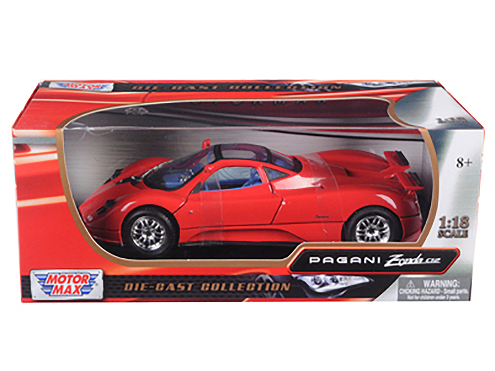 Pagani Zonda C12 Red 1/18 Diecast Model Car by Motormax - image 3