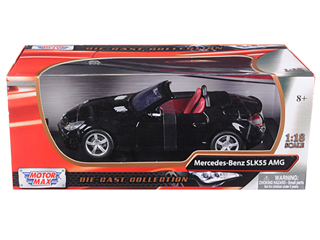 2005 Mercedes SLK55 AMG Black 1/18 Diecast Model Car by Motormax - image 3