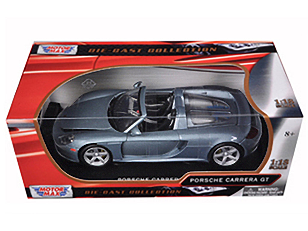 Porsche Carrera GT Silver with Black Interior 1/18 Diecast Model Car by Motormax - image 3