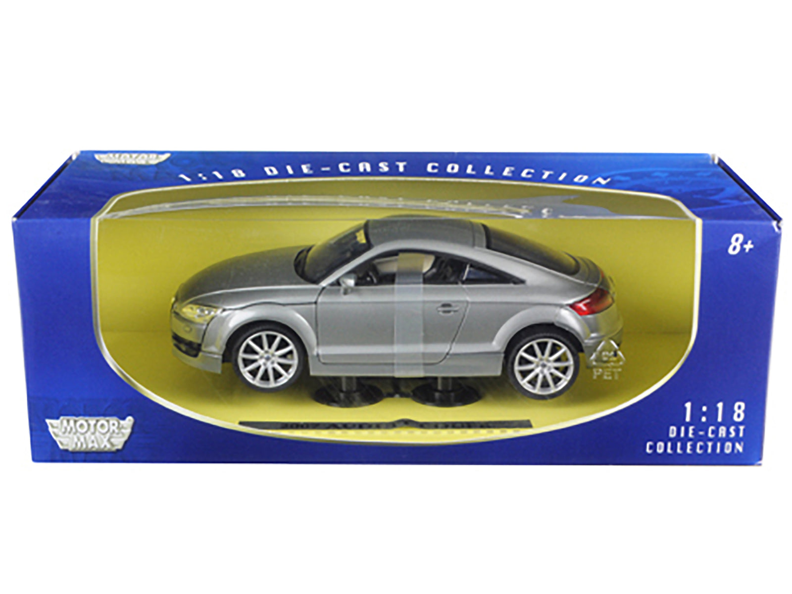 2007 Audi TT Coupe Grey 1/18 Diecast Car Model by Motormax - image 3