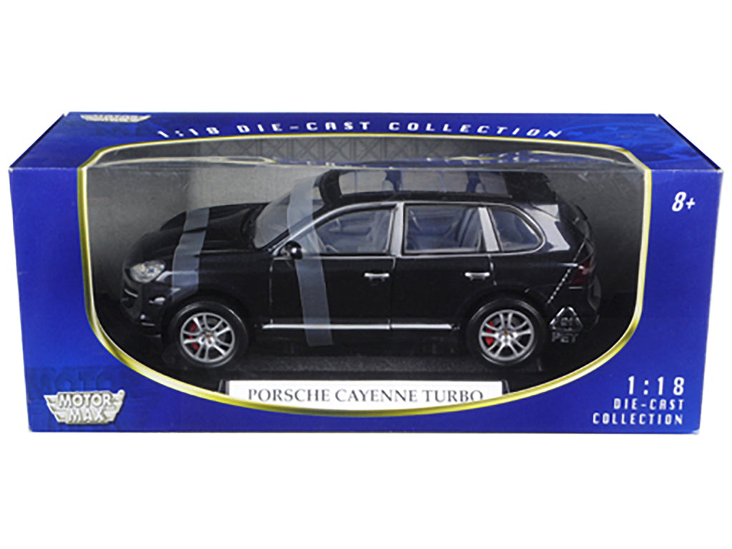 2008 Porsche Cayenne Turbo Metallic Black 1/18 Diecast Model Car by Motormax - image 3