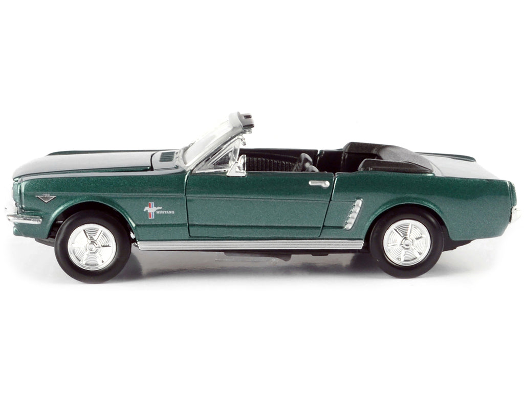 1964 1/2 Ford Mustang Convertible Green Metallic 1/24 Diecast Model Car by Motormax - image 3