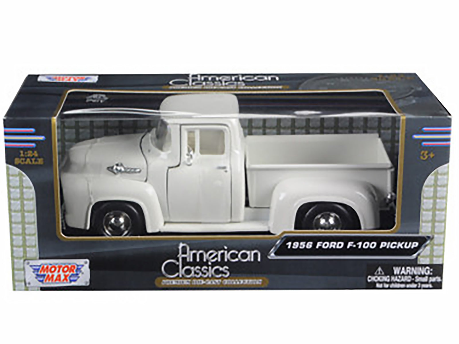 1956 Ford F-100 Pickup Truck White 1/24 Diecast Model Car by Motormax - image 3