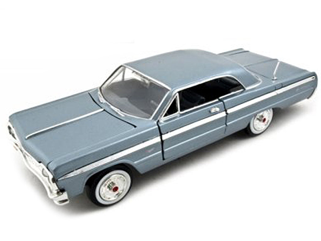 1964 Chevrolet Impala Blue 1/24 Diecast Model Car by Motormax - image 3