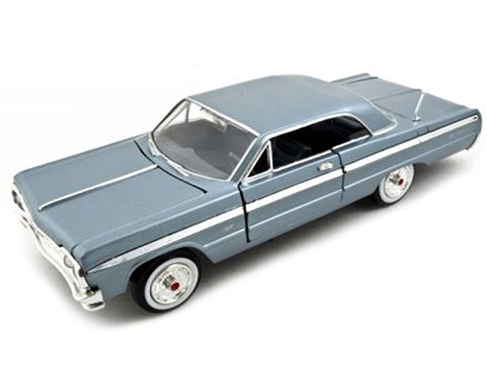 1964 Chevrolet Impala Blue 1/24 Diecast Model Car by Motormax - image 3