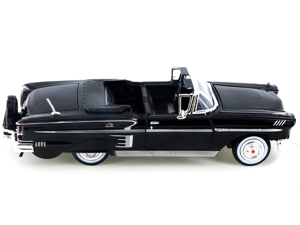 1958 Chevrolet Impala Convertible Black 1/24 Diecast Model Car by Motormax - image 2