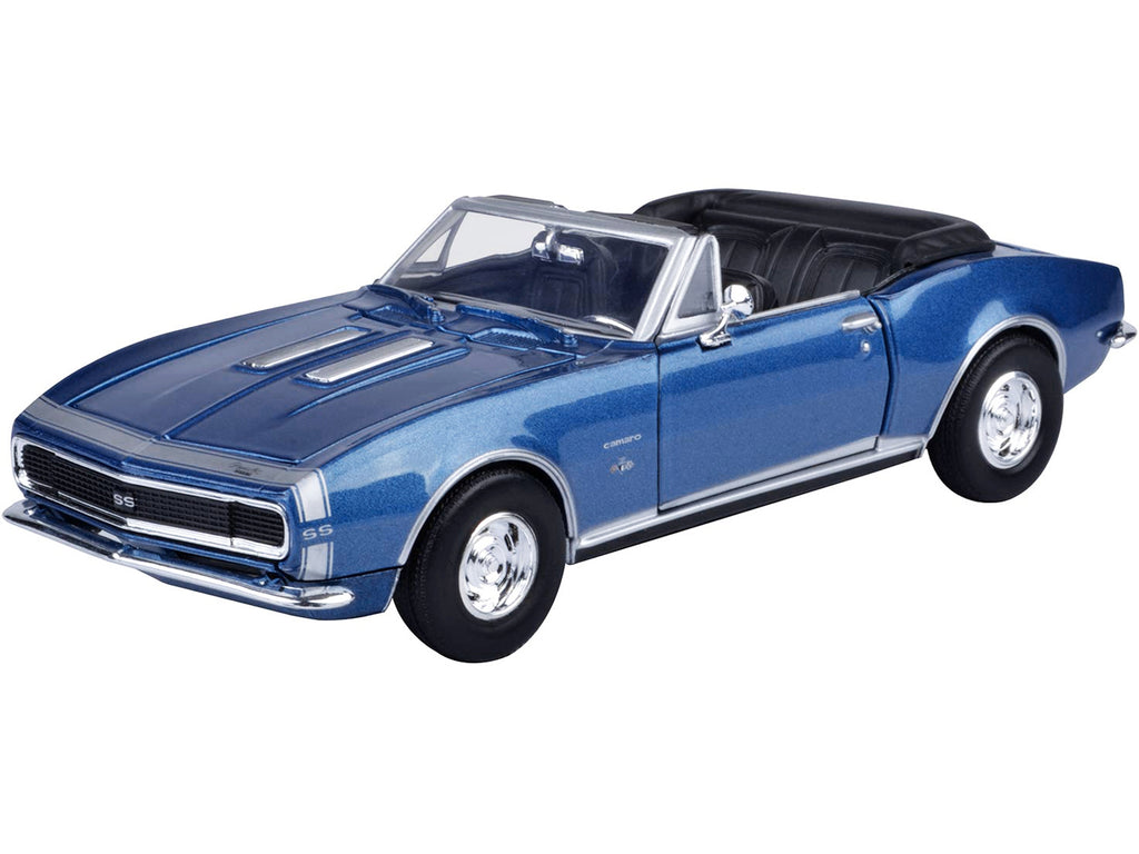 1967 Chevrolet Camaro SS Convertible Blue Metallic 1/24 Diecast Model Car by Motormax - image 2