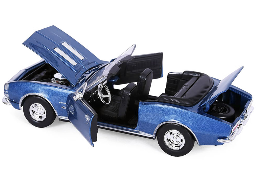 1967 Chevrolet Camaro SS Convertible Blue Metallic 1/24 Diecast Model Car by Motormax - image 3