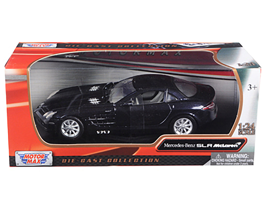 Mercedes Mclaren SLR Metallic Black 1/24 Diecast Model Car by Motormax - image 3