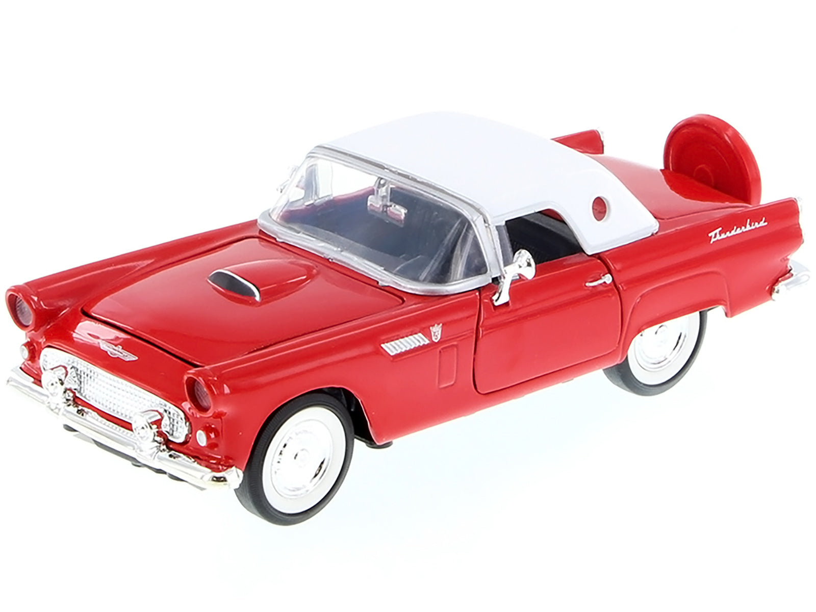 1956 Ford Thunderbird Red 1/24 Diecast Car Model by Motormax - image 2