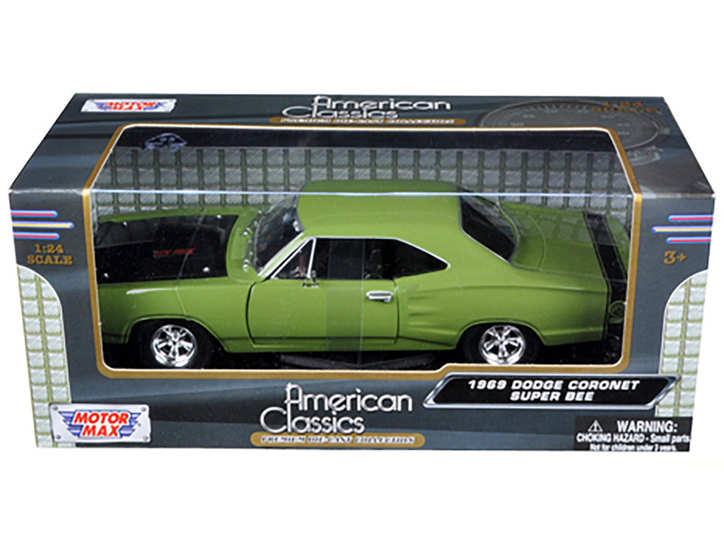 1969 Dodge Coronet Super Bee Green 1/24 Diecast Model Car by Motormax - image 3