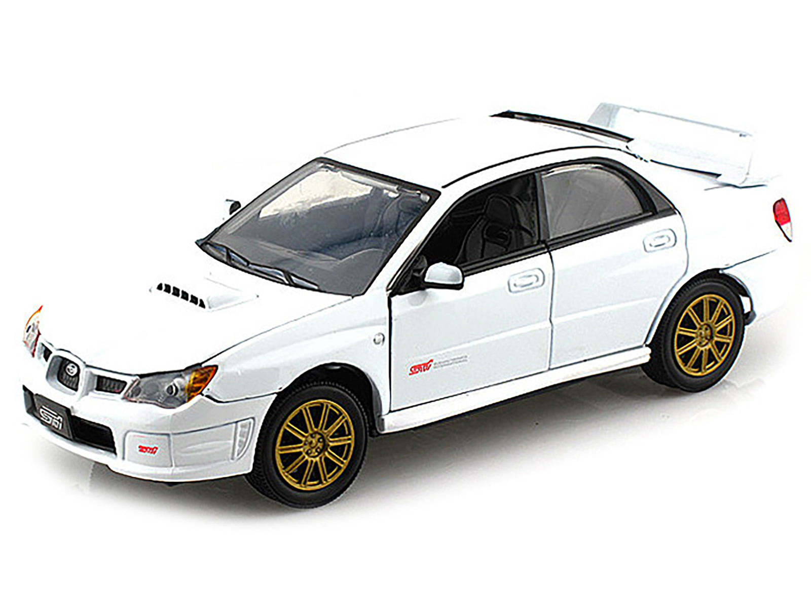 Subaru Impreza WRX STi White 1/24 Diecast Model Car by Motormax - image 2