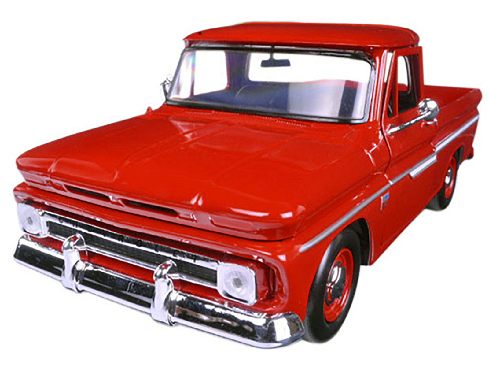 1966 Chevrolet C10 Fleetside Pickup Truck Red 1/24 Diecast Model Car by Motormax - image 2