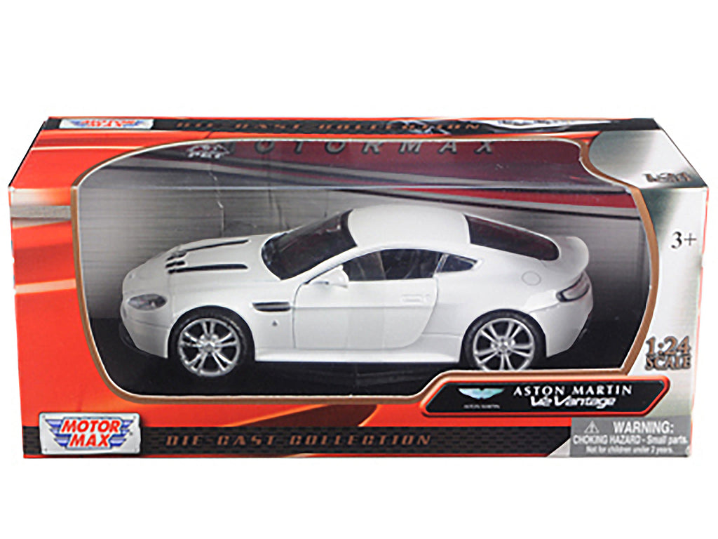 Aston Martin V12 Vantage Pearl White 1/24 Diecast Car Model by Motormax - image 3