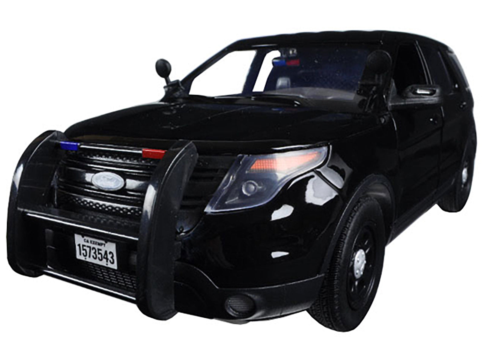 2015 Ford Police Interceptor Utility Special Service Plain Black 1/18 Diecast Model Car by Motormax - image 2