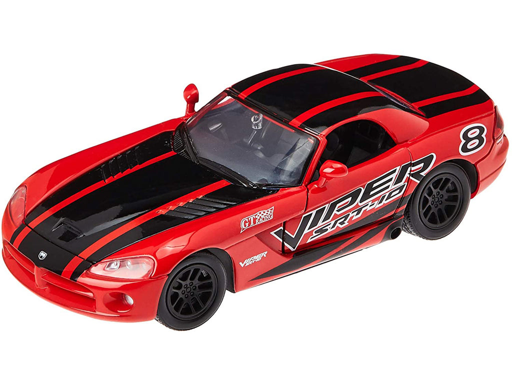 2003 Dodge Viper SRT-10 #8 Red with Black Stripes "GT Racing" Series 1/24 Diecast Model Car by Motormax - image 2