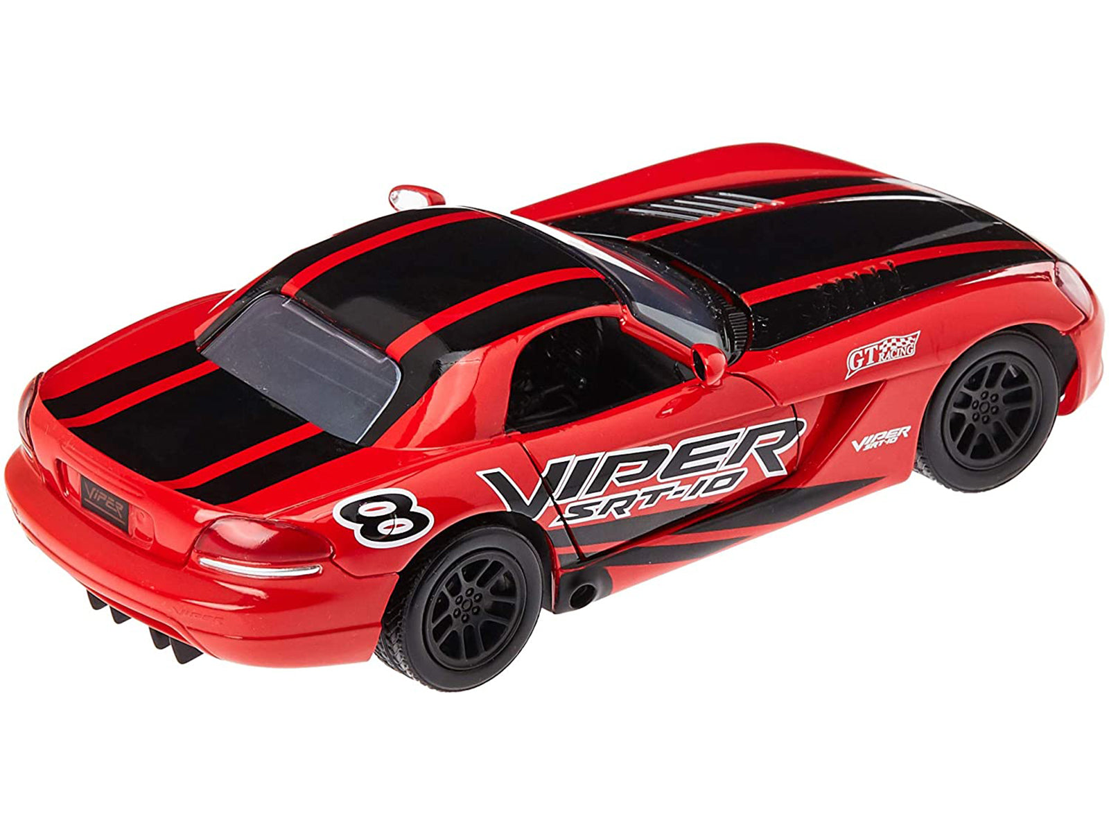 2003 Dodge Viper SRT-10 #8 Red with Black Stripes "GT Racing" Series 1/24 Diecast Model Car by Motormax - image 3