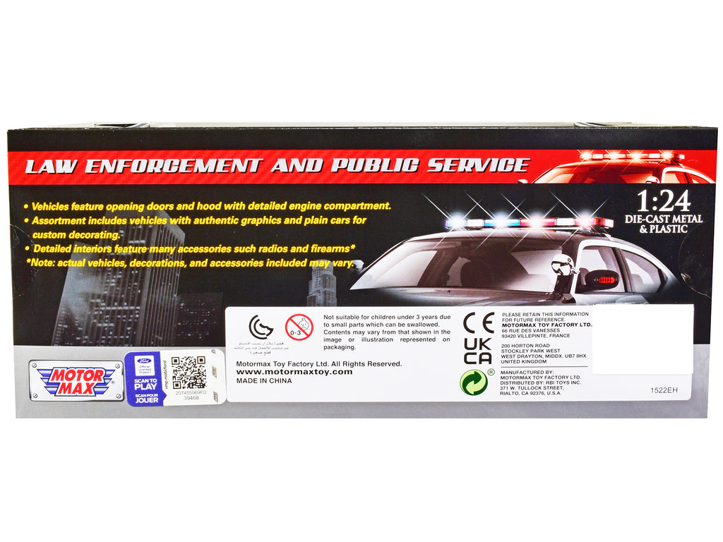 2019 Ford F-150 Lariat Crew Cab Pickup Truck Unmarked Plain Black "Law Enforcement and Public Service" Series 1/24 Diecast Model Car by Motormax - image 2