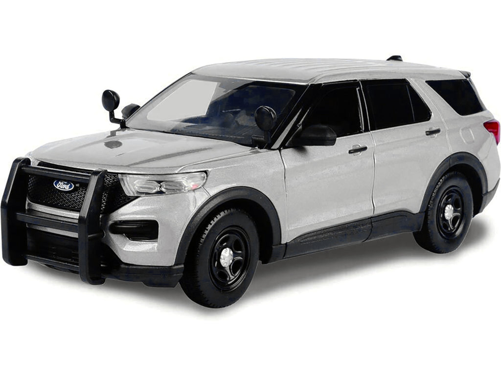 2022 Ford Police Interceptor Utility Unmarked Slick-Top Silver 1/24 Diecast Model Car by Motormax - image 2