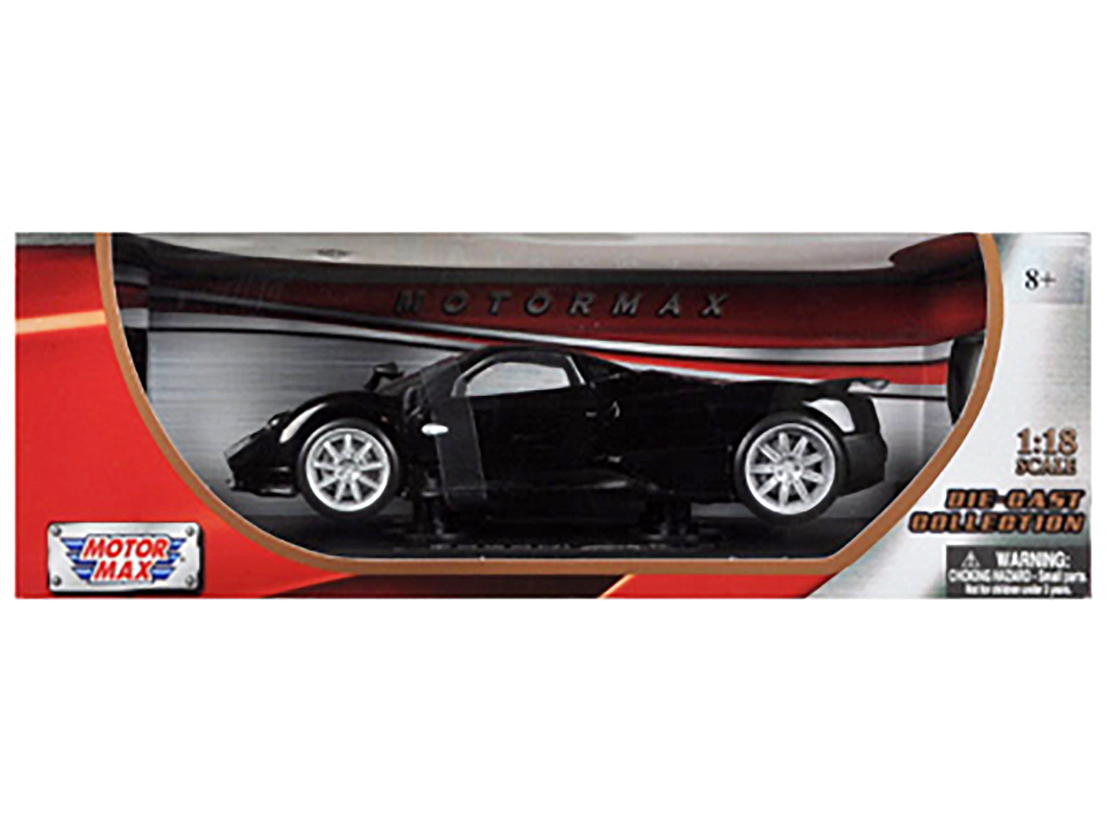 Pagani Zonda F Black 1/18 Diecast Car Model by Motormax - image 3