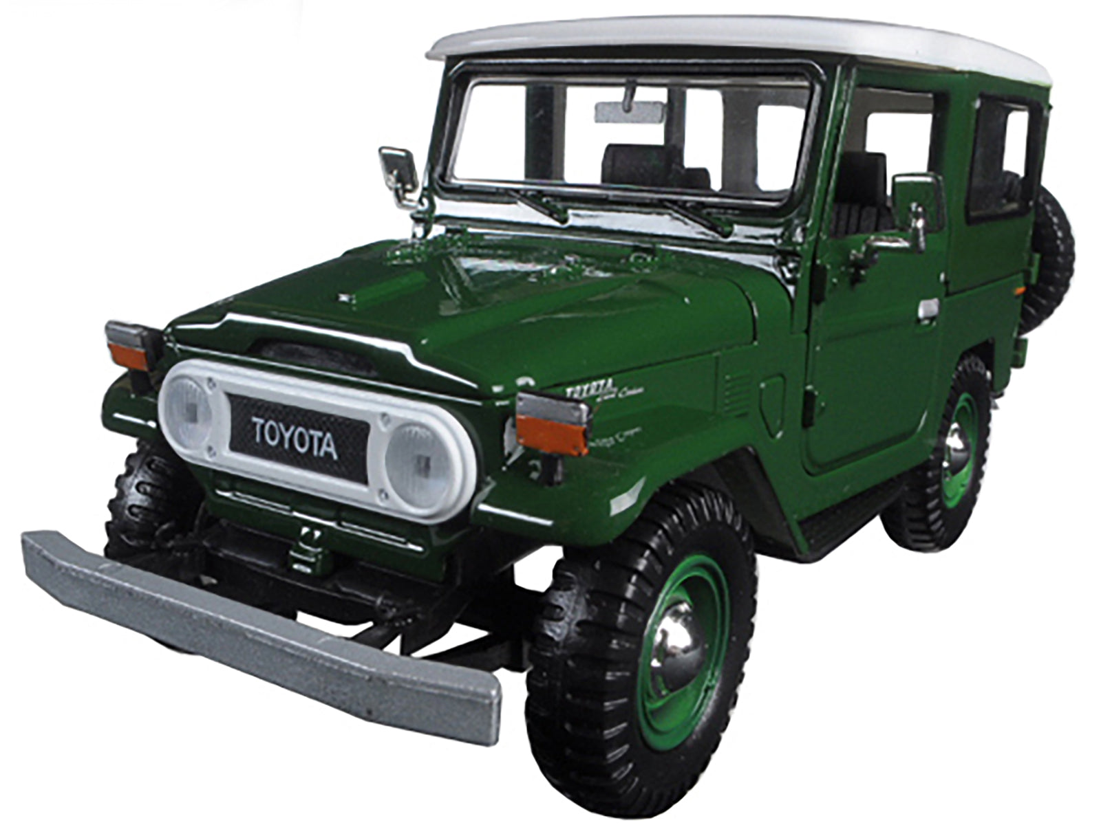 Toyota FJ40 Dark Green with White Top 1/24 Diecast Model Car by Motormax - image 2