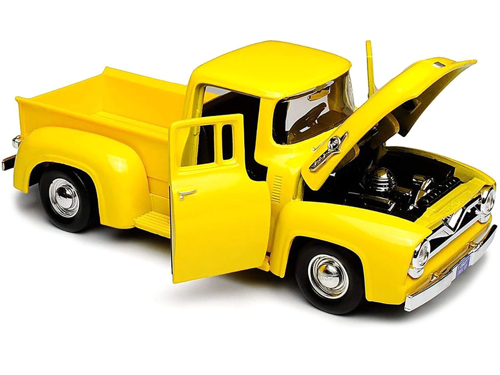 1955 Ford F-100 Pickup Truck Yellow 1/24 Diecast Model Car by Motormax - image 3