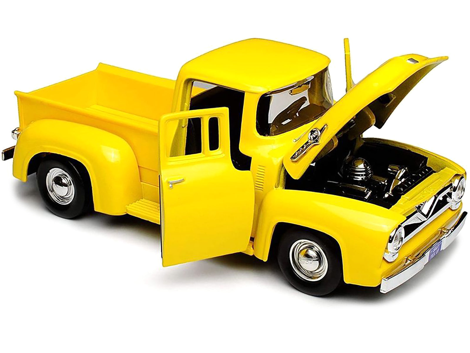 1955 Ford F-100 Pickup Truck Yellow 1/24 Diecast Model Car by Motormax - image 3