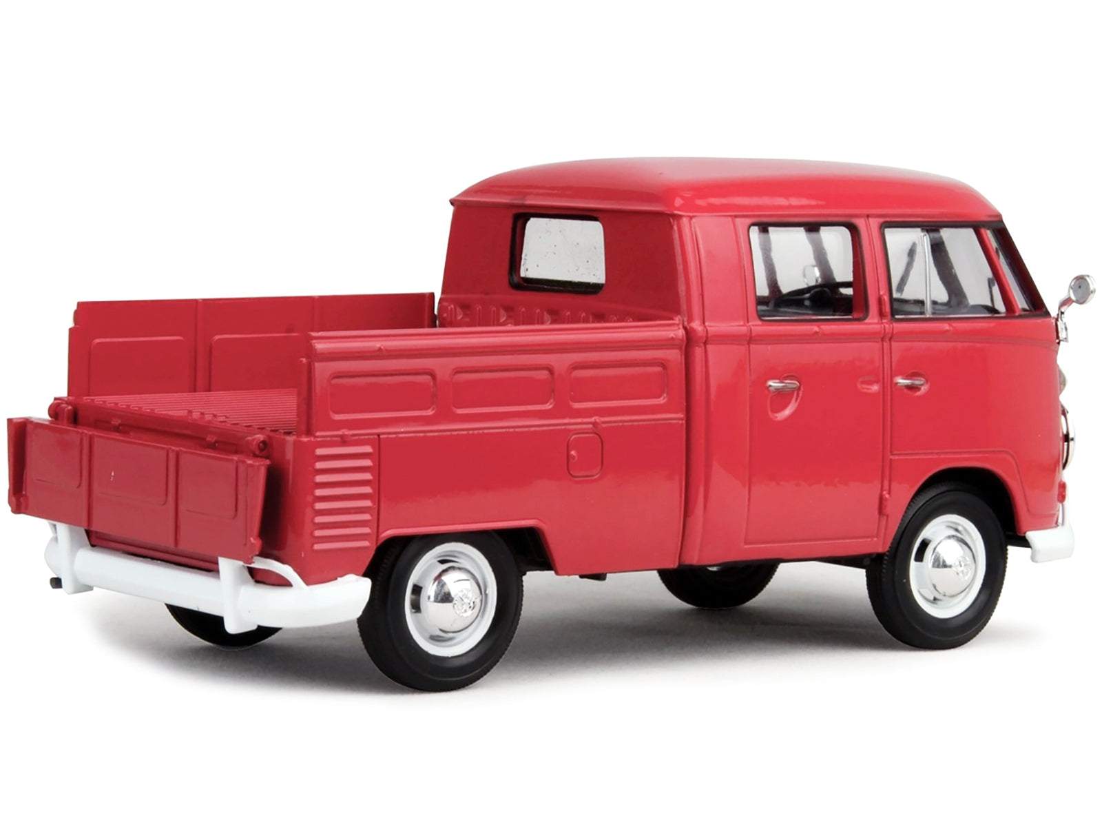 Volkswagen Type 2 (T1) Double Cab Pickup Truck Wax Red 1/24 Diecast Model Car by Motormax - image 3