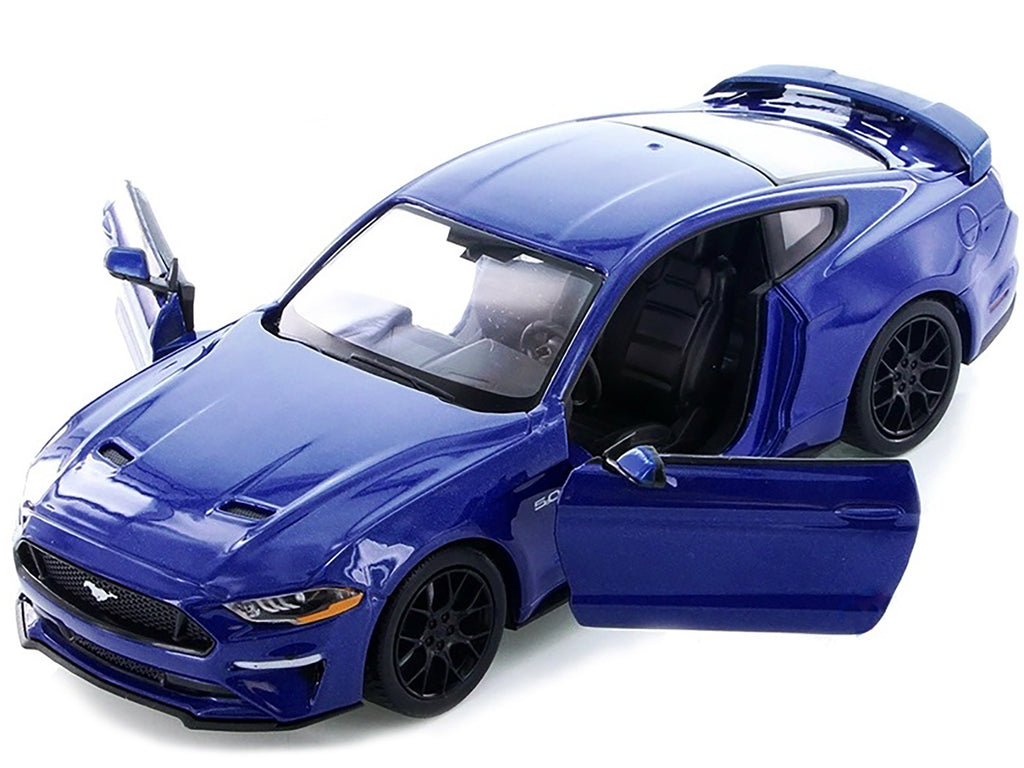 2018 Ford Mustang GT 5.0 Blue with Black Wheels 1/24 Diecast Model Car by Motormax - image 3