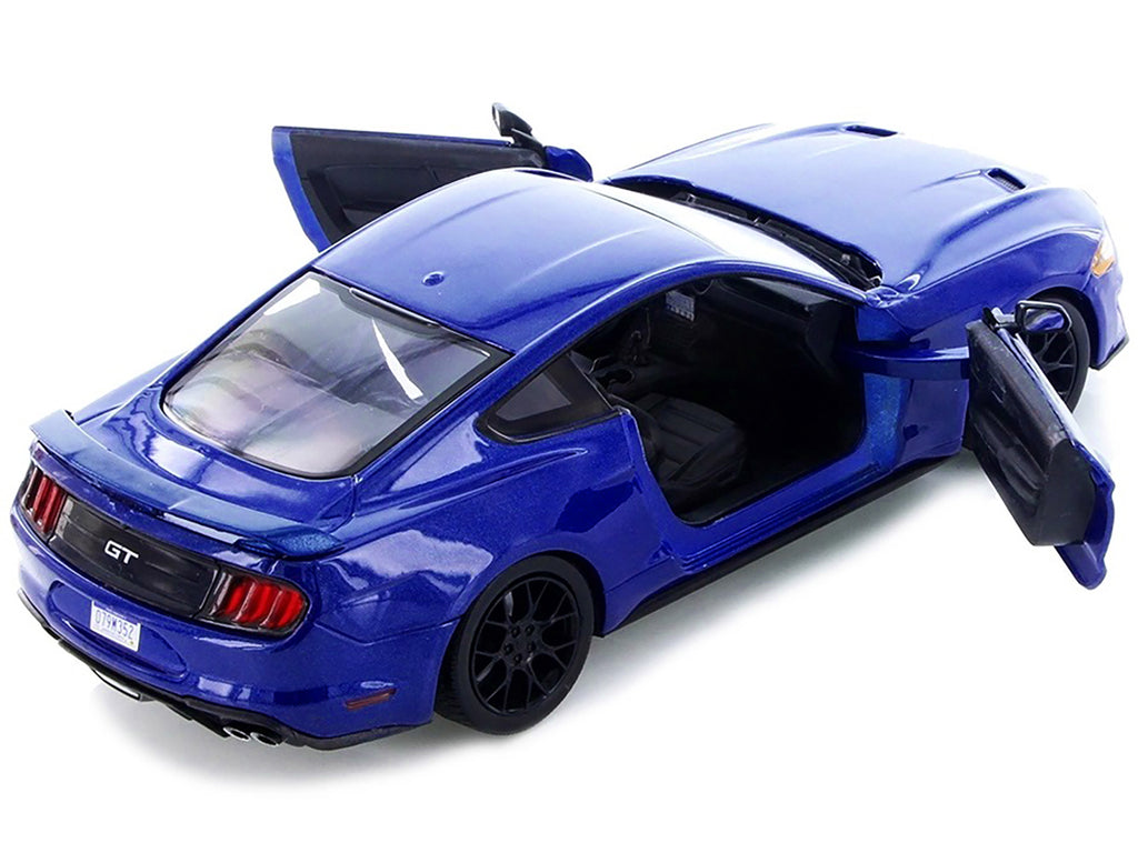 2018 Ford Mustang GT 5.0 Blue with Black Wheels 1/24 Diecast Model Car by Motormax - image 2