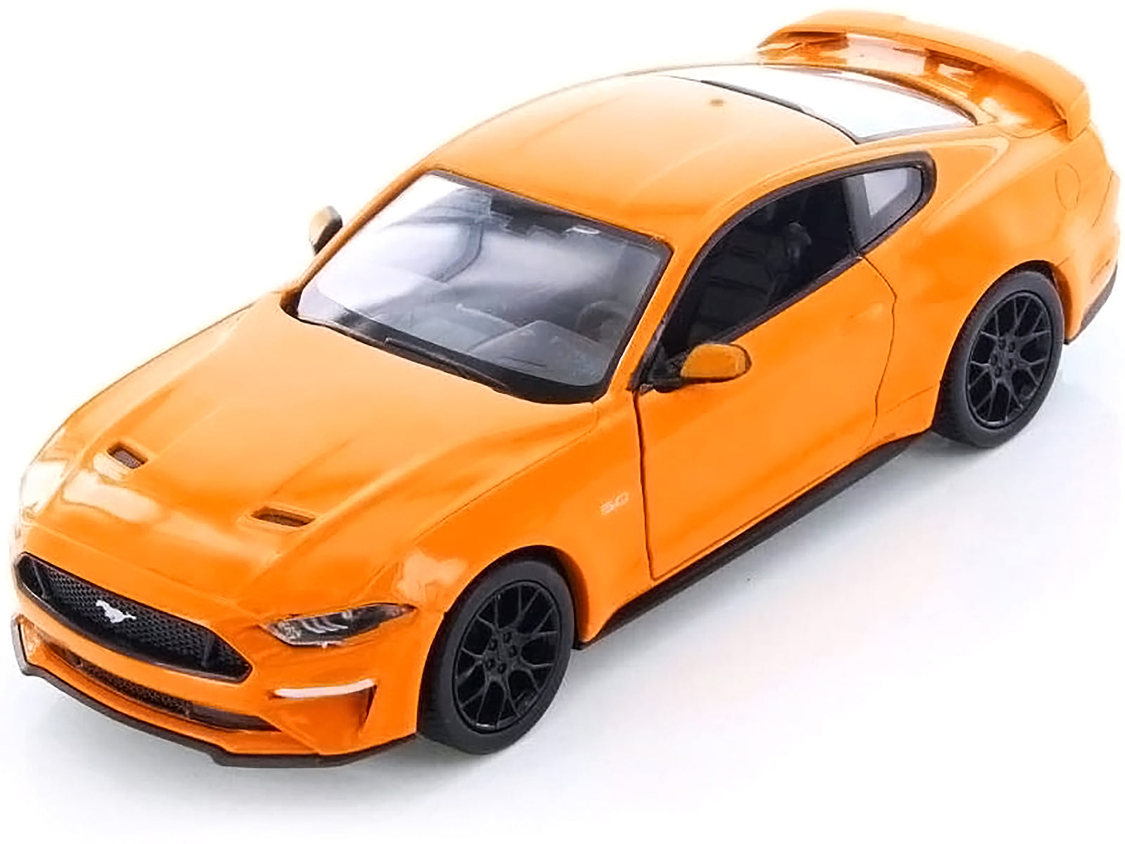 2018 Ford Mustang GT 5.0 Orange with Black Wheels 1/24 Diecast Model Car by Motormax - image 3