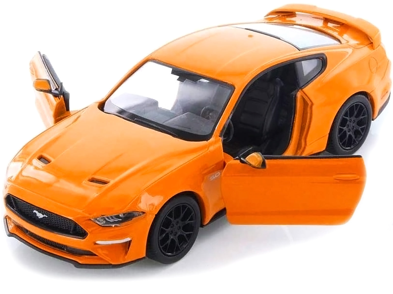 2018 Ford Mustang GT 5.0 Orange with Black Wheels 1/24 Diecast Model Car by Motormax - image 2