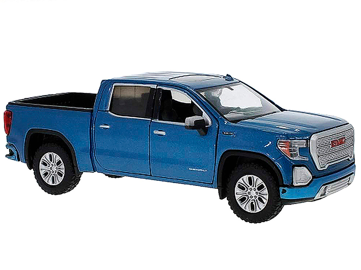 2019 GMC Sierra 1500 Denali Crew Cab Pickup Truck Blue Metallic 1/24-1/27 Diecast Model Car by Motormax - image 2